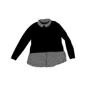 Adrianna Papell Textured Knit Twofer Sweater Top Size M